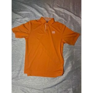 Orange Footjoy short sleeve performance golf polo size xl